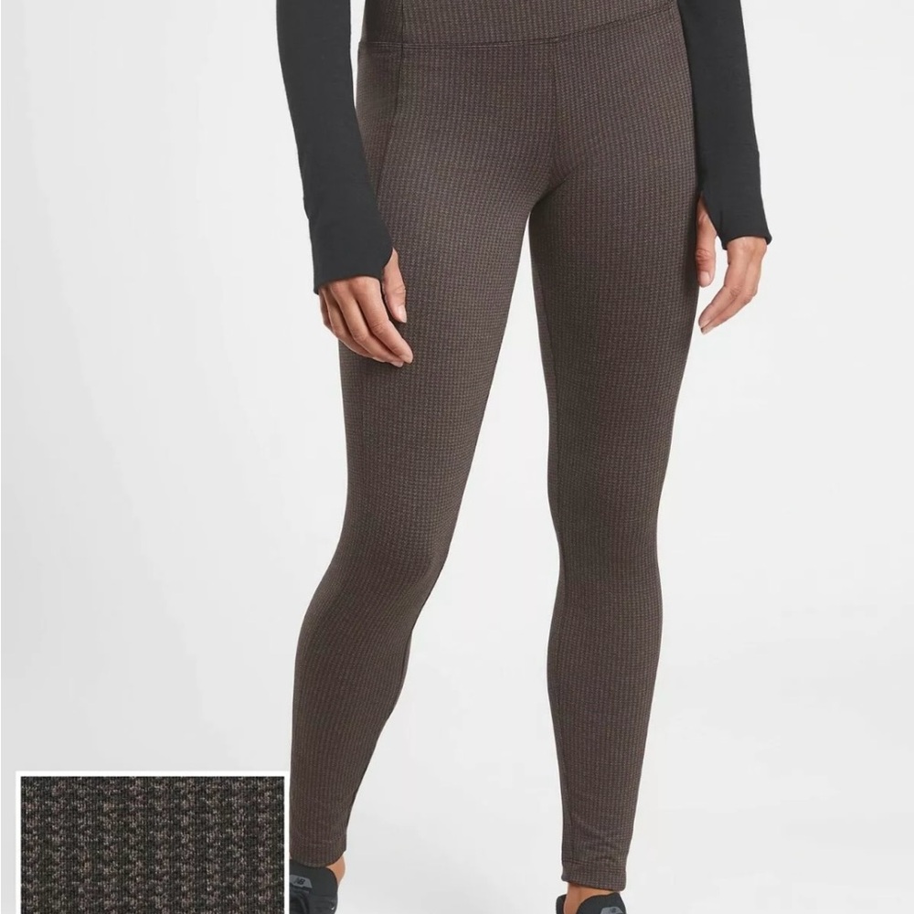 Athleta Delancey Houndstooth Tight,Houndstooth Black/brown size Small - Picture 1 of 13